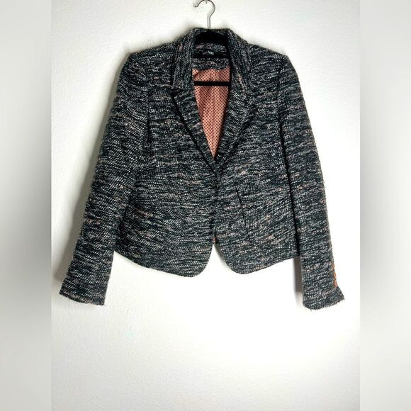 Marc Aurel 55% Wool Booklined Blazer Black Pink White Size 38 EU/ 8 US lined - Picture 1 of 16